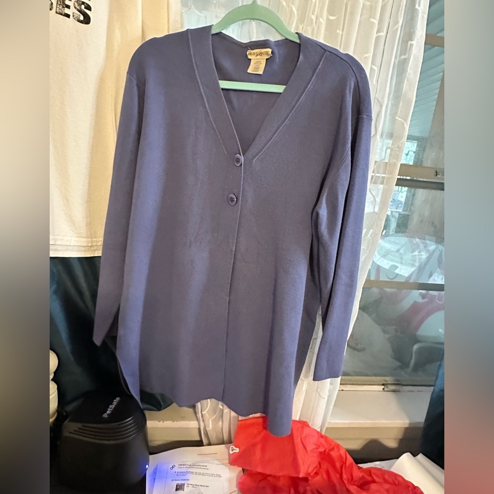 TravelSmith Blue Knit Sweater